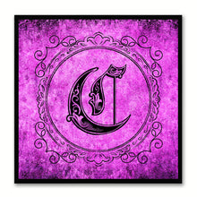 Load image into Gallery viewer, Alphabet C Purple Canvas Print Black Frame Kids Bedroom Wall Décor Home Art