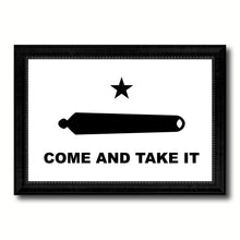 Load image into Gallery viewer, Revolution Come and Take It Military Flag Canvas Print Black Picture Frame Gifts Home Decor Wall Art