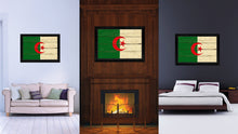 Load image into Gallery viewer, Algeria Country Flag Vintage Canvas Print with Black Picture Frame Home Decor Gifts Wall Art Decoration Artwork