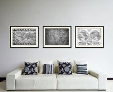 Load image into Gallery viewer, Africa Mapmaker Vintage B&W Map Canvas Print, Picture Frame Home Decor Wall Art Gift Ideas