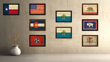 Load image into Gallery viewer, San Marino Country Flag Vintage Canvas Print with Brown Picture Frame Home Decor Gifts Wall Art Decoration Artwork