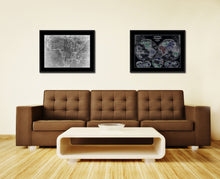 Load image into Gallery viewer, Africa Mapmaker Vintage Monochrome Map Canvas Print, Gifts Picture Frames Home Decor Wall Art
