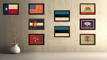 Load image into Gallery viewer, Estonia Country Flag Vintage Canvas Print with Black Picture Frame Home Decor Gifts Wall Art Decoration Artwork