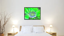 Load image into Gallery viewer, Green Gazania Flower Framed Canvas Print Home Décor Wall Art