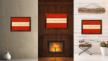 Load image into Gallery viewer, Austria Country Flag Vintage Canvas Print with Brown Picture Frame Home Decor Gifts Wall Art Decoration Artwork