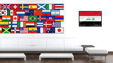 Load image into Gallery viewer, Iraq Country National Flag Vintage Canvas Print with Picture Frame Home Decor Wall Art Collection Gift Ideas