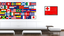 Load image into Gallery viewer, Tonga Country National Flag Vintage Canvas Print with Picture Frame Home Decor Wall Art Collection Gift Ideas