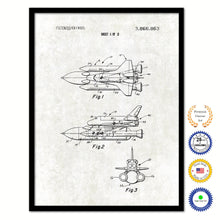 Load image into Gallery viewer, 1975 Rocket Space Shuttle Old Patent Art Print on Canvas Custom Framed Vintage Home Decor Wall Decoration Great for Gifts