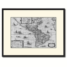 Load image into Gallery viewer, America Vintage B&W Map Canvas Print, Picture Frame Home Decor Wall Art Gift Ideas
