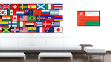 Load image into Gallery viewer, Oman Country National Flag Vintage Canvas Print with Picture Frame Home Decor Wall Art Collection Gift Ideas