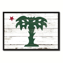 Load image into Gallery viewer, South Carolina Palmetto Guard Military Flag Vintage Canvas Print with Picture Frame Home Decor Man Cave Wall Art Collectible Decoration Artwork Gifts