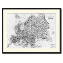 Load image into Gallery viewer, Europe Vintage B&W Map Canvas Print, Picture Frame Home Decor Wall Art Gift Ideas