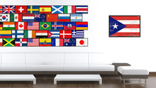 Load image into Gallery viewer, Puerto Rico Country National Flag Vintage Canvas Print with Picture Frame Home Decor Wall Art Collection Gift Ideas