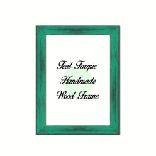 Load image into Gallery viewer, Teal Torque Wood Frame Wholesale Farmhouse Shabby Chic Picture Photo Poster Art Home Decor
