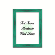 Load image into Gallery viewer, Teal Torque Wood Frame Wholesale Farmhouse Shabby Chic Picture Photo Poster Art Home Decor