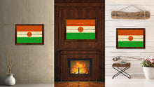 Load image into Gallery viewer, Niger Country Flag Vintage Canvas Print with Brown Picture Frame Home Decor Gifts Wall Art Decoration Artwork