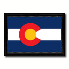 Load image into Gallery viewer, Colorado State Flag Canvas Print with Custom Black Picture Frame Home Decor Wall Art Decoration Gifts
