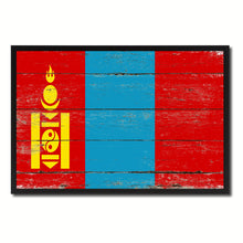 Load image into Gallery viewer, Mongolia Country National Flag Vintage Canvas Print with Picture Frame Home Decor Wall Art Collection Gift Ideas