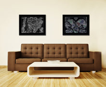 Load image into Gallery viewer, Afghanistan Persia Iraq Iran Vintage Monochrome Map Canvas Print, Gifts Picture Frames Home Decor Wall Art