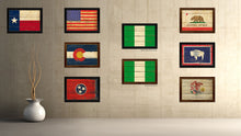 Load image into Gallery viewer, Nigeria Country Flag Vintage Canvas Print with Brown Picture Frame Home Decor Gifts Wall Art Decoration Artwork