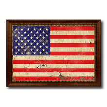 Load image into Gallery viewer, American Flag Vintage United States of America Canvas Print Brown Picture Frame Home Decor Man Cave Wall Art Collectible Decoration Artwork Gifts
