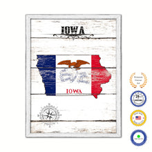 Load image into Gallery viewer, Iowa Flag Gifts Home Decor Wall Art Canvas Print with Custom Picture Frame