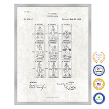 Load image into Gallery viewer, 1888 Baseball Playing Cards Old Patent Art Print on Canvas Custom Framed Vintage Home Decor Wall Decoration Great for Gifts