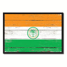 Load image into Gallery viewer, Miami City Florida State Flag Vintage Canvas Print with Black Picture Frame Home Decor Wall Art Collectible Decoration Artwork Gifts