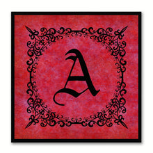 Load image into Gallery viewer, Alphabet A Red Canvas Print Black Frame Kids Bedroom Wall Décor Home Art