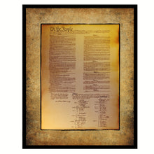 Load image into Gallery viewer, Constitution We The People Canvas Print Home Decor Wall Art, Brown, Black Framed