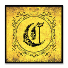 Load image into Gallery viewer, Alphabet C Yellow Canvas Print Black Frame Kids Bedroom Wall Décor Home Art