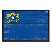 Load image into Gallery viewer, Nevada State Flag Vintage Canvas Print with Black Picture Frame Home DecorWall Art Collectible Decoration Artwork Gifts