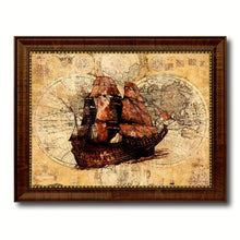 Load image into Gallery viewer, Boat Vintage Nautical Map Home Decor Wall Art Livingroom Decoration
