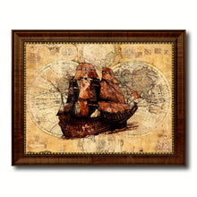 Load image into Gallery viewer, Boat Vintage Nautical Map Home Decor Wall Art Livingroom Decoration