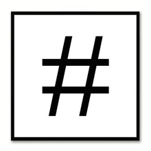 Load image into Gallery viewer, Hashtag Social Media Icon Canvas Print Picture Frame Wall Art Home Decor