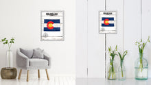 Load image into Gallery viewer, Colorado Flag Gifts Home Decor Wall Art Canvas Print with Custom Picture Frame