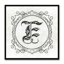 Load image into Gallery viewer, Alphabet E White Canvas Print Black Frame Kids Bedroom Wall Décor Home Art