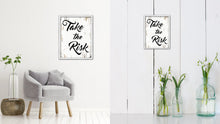 Load image into Gallery viewer, Take The Risk Vintage Saying Gifts Home Decor Wall Art Canvas Print with Custom Picture Frame