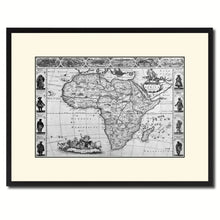 Load image into Gallery viewer, Africa Vintage B&W Map Canvas Print, Picture Frame Home Decor Wall Art Gift Ideas