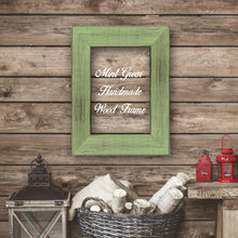 Load image into Gallery viewer, Mint Green Shabby Chic Home Decor Custom Frame Great for Farmhouse Vintage Rustic Wood Picture Frame
