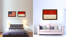 Load image into Gallery viewer, Indonesia Country Flag Texture Canvas Print with Brown Custom Picture Frame Home Decor Gift Ideas Wall Art Decoration