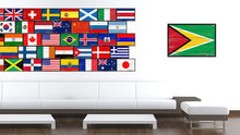 Load image into Gallery viewer, Guyana Country National Flag Vintage Canvas Print with Picture Frame Home Decor Wall Art Collection Gift Ideas