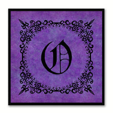 Load image into Gallery viewer, Alphabet O Purple Canvas Print Black Frame Kids Bedroom Wall Décor Home Art
