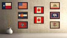 Load image into Gallery viewer, Canada Country Flag Vintage Canvas Print with Black Picture Frame Home Decor Gifts Wall Art Decoration Artwork