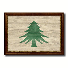 Load image into Gallery viewer, Naval & Maritime City Massachusetts State Texture Flag Canvas Print Brown Picture Frame