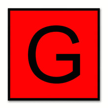 Load image into Gallery viewer, Alphabet G Red Canvas Print Black Frame Kids Bedroom Wall Décor Home Art