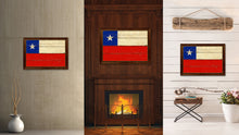 Load image into Gallery viewer, Chile Country Flag Vintage Canvas Print with Brown Picture Frame Home Decor Gifts Wall Art Decoration Artwork