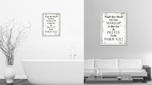 Load image into Gallery viewer, Maybe You Should Eat Some Makeup Vintage Saying Gifts Home Decor Wall Art Canvas Print with Custom Picture Frame