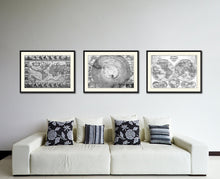 Load image into Gallery viewer, Antarctica South Pole Vintage B&W Map Canvas Print, Picture Frame Home Decor Wall Art Gift Ideas
