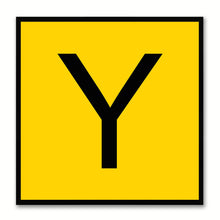 Load image into Gallery viewer, Alphabet Y Yellow Canvas Print Black Frame Kids Bedroom Wall Décor Home Art